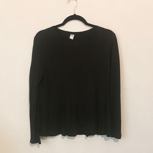Medium Old Navy Peplum Long Sleeve Tee